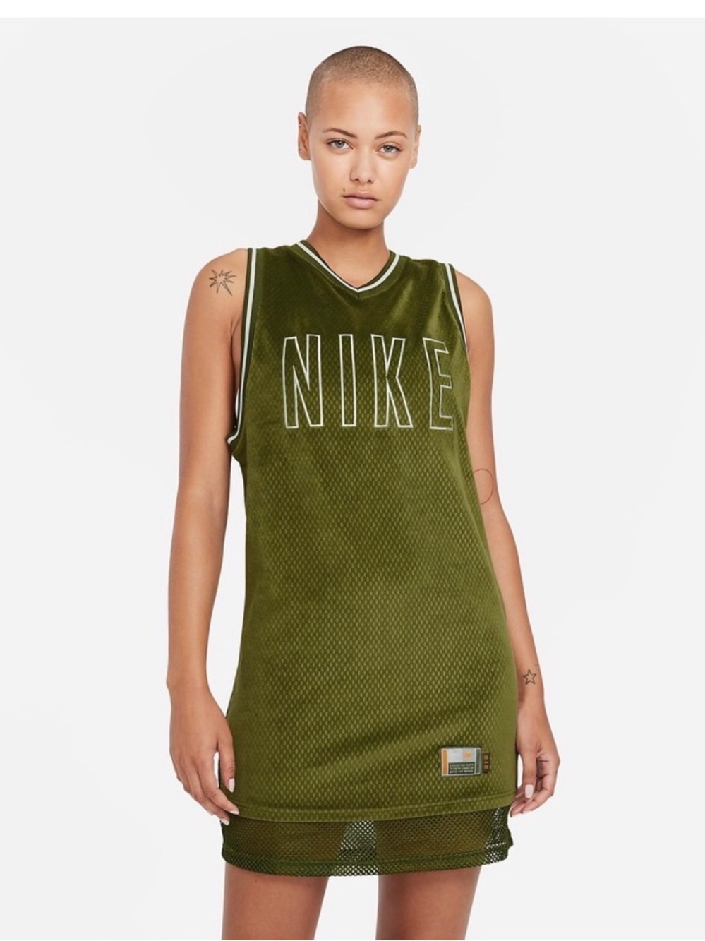 NEW Nike court Serena Williams Tennis 00 Jersey Dress S DJ1155-326 green NWT